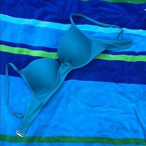 Shade & Shore Blue Bikini Top with Molded Cups